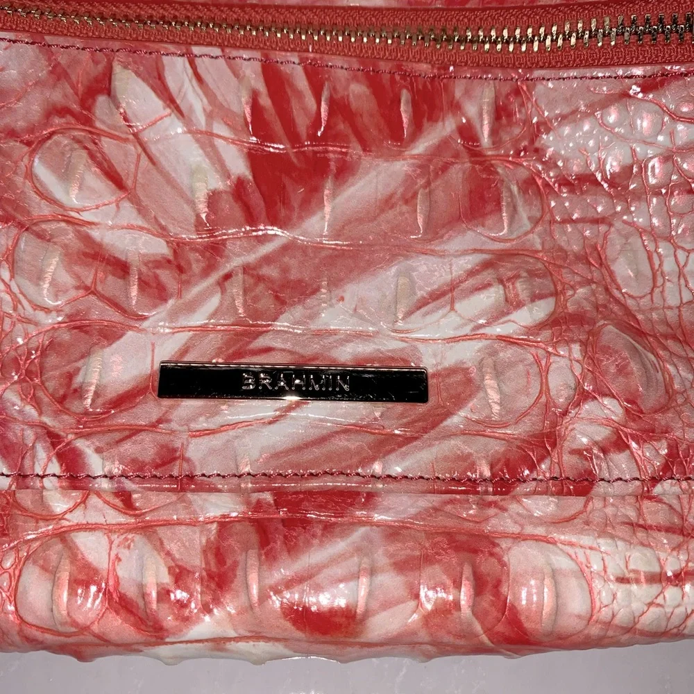 Brahmin Vida Crossbody In Pink Flamingo Mrlbourne With Flamingo Tassel - Picture 4 of 16